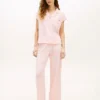 Conjunto de pijama de manga corta con camisa y pantalones cortos