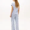 Conjunto de pijama de manga corta con camisa y pantalones cortos