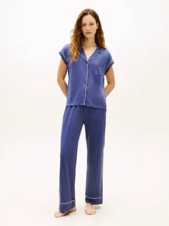 Conjunto de pijama de pantalones cortos con camisa