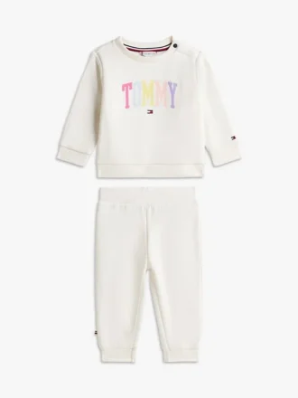 Conjunto de sudadera y pantalones con el logotipo de Tommy para bebés