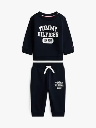Conjunto de sudadera y pantalones con logotipo para bebés