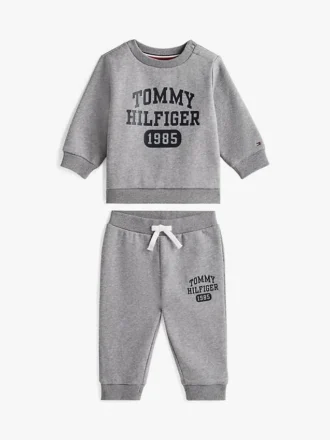 Conjunto de sudadera y pantalones con logotipo para bebés