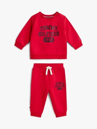 Conjunto de sudadera y pantalones con logotipo para bebés