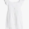 Conjunto de vestido con ojales bordados para bebés