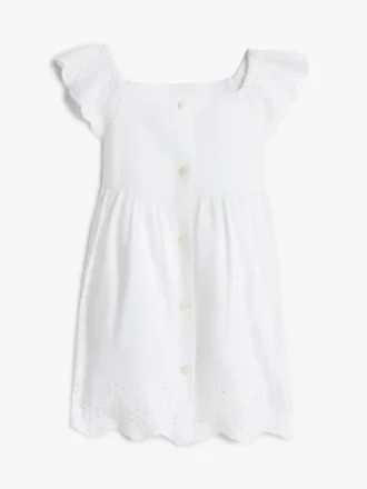 Conjunto de vestido con ojales bordados para bebés Conjunto de vestido con ojales bordados para bebés