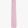 Corbata a rayas de mezcla de lino y seda Corbata a rayas de mezcla de lino y seda