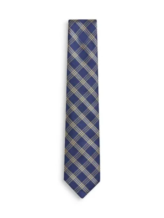 Corbata de mezcla de seda a cuadros