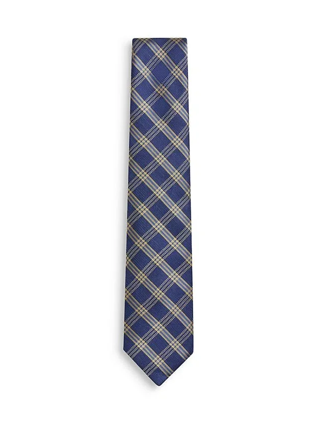 Corbata de mezcla de seda a cuadros Corbata de mezcla de seda a cuadros
