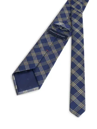 Corbata de mezcla de seda a cuadros