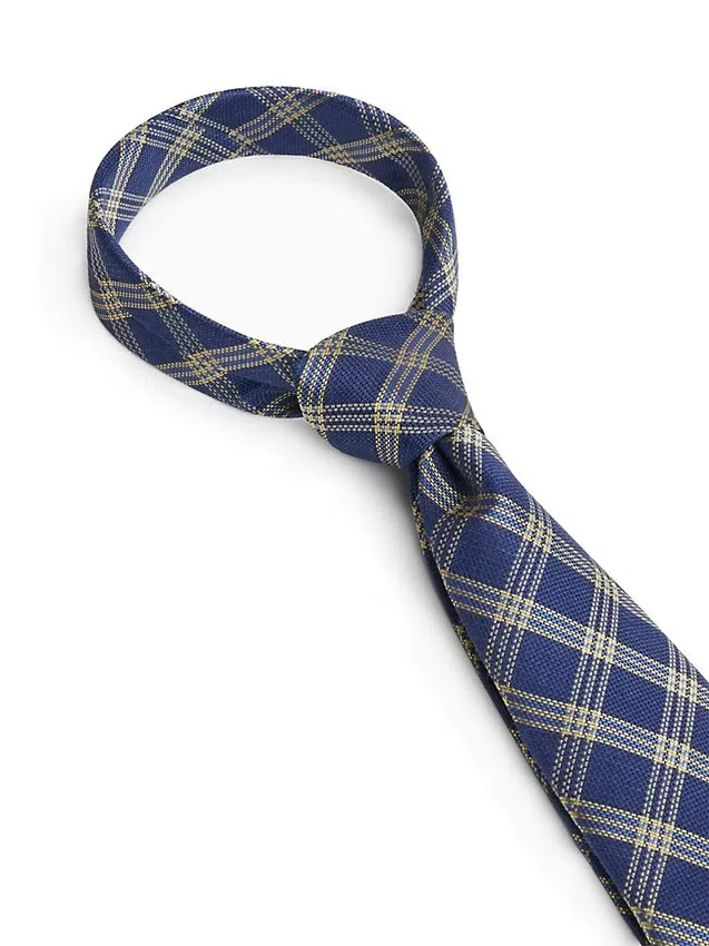 Corbata de mezcla de seda a cuadros Corbata de mezcla de seda a cuadros