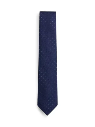 Corbata de mezcla de seda con diseño de ojo de pájaro