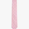 Corbata de mezcla de seda con estampado de palmeras Corbata de mezcla de seda con estampado de palmeras
