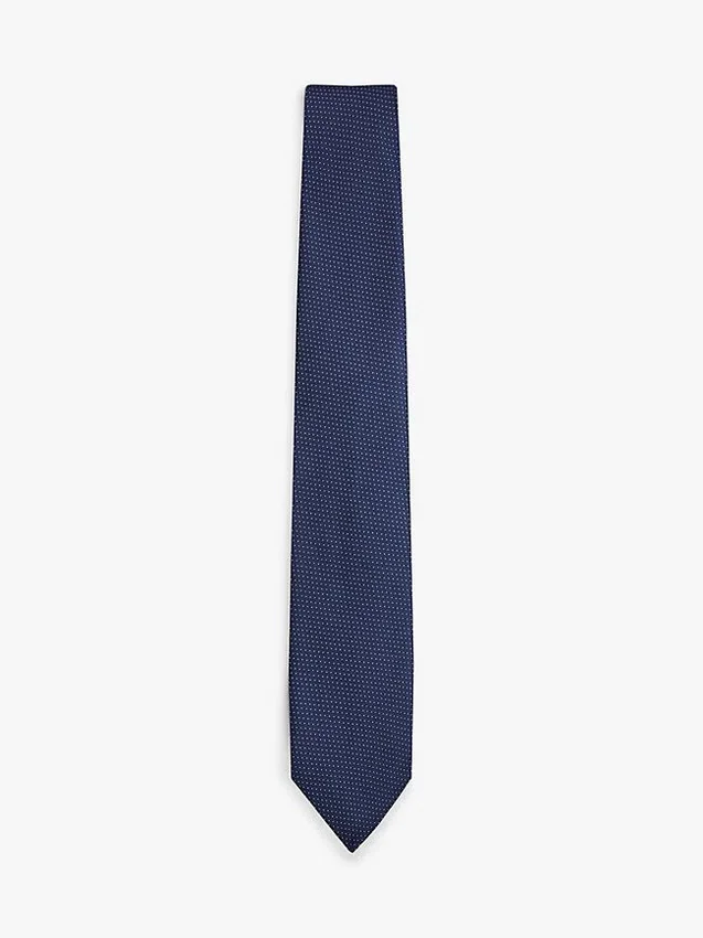 Corbata de mezcla de seda con estampado geométrico Corbata de mezcla de seda con estampado geométrico