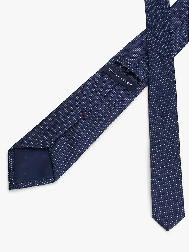 Corbata de mezcla de seda con estampado geométrico Corbata de mezcla de seda con estampado geométrico