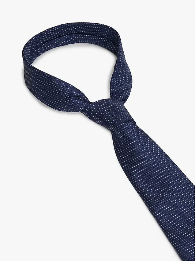 Corbata de mezcla de seda con estampado geométrico Corbata de mezcla de seda con estampado geométrico