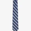 Corbata de mezcla de seda con rayas diagonales anchas