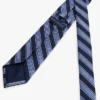 Corbata de mezcla de seda con rayas diagonales anchas
