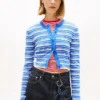 Cárdigan a rayas de corte ajustado de Tommy Jeans