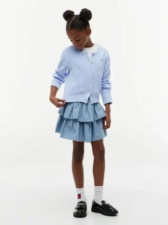 Cárdigan de punto trenzado para niña