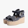 Espadrillas con cuña y plataforma de rayas bretonas Espadrillas con cuña y plataforma de rayas bretonas