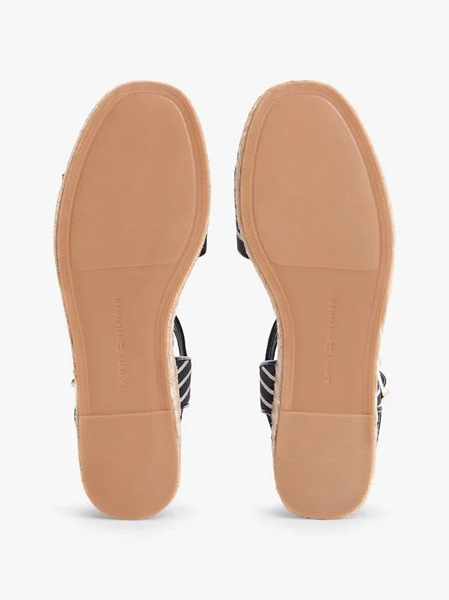 Espadrillas con cuña y plataforma de rayas bretonas Espadrillas con cuña y plataforma de rayas bretonas