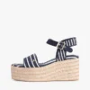Espadrillas con cuña y plataforma de rayas bretonas Espadrillas con cuña y plataforma de rayas bretonas