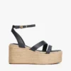 Espadrillas con plataforma y correas de cuero Espadrillas con plataforma y correas de cuero