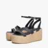 Espadrillas con plataforma y correas de cuero Espadrillas con plataforma y correas de cuero