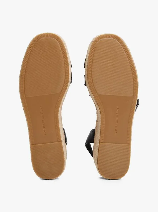 Espadrillas con plataforma y correas de cuero Espadrillas con plataforma y correas de cuero