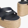 Espadrillas con plataforma y correas de cuero Espadrillas con plataforma y correas de cuero