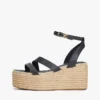 Espadrillas con plataforma y correas de cuero Espadrillas con plataforma y correas de cuero