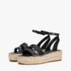 Espadrillas con plataforma y tiras retorcidas de cuero Espadrillas con plataforma y tiras retorcidas de cuero