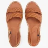 Espadrillas con plataforma y tiras retorcidas de cuero