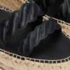 Espadrillas con plataforma y tiras retorcidas de cuero Espadrillas con plataforma y tiras retorcidas de cuero
