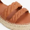 Espadrillas con plataforma y tiras retorcidas de cuero
