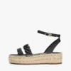 Espadrillas con plataforma y tiras retorcidas de cuero Espadrillas con plataforma y tiras retorcidas de cuero