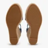 Espadrillas de cuña de denim con logotipo de cinta Espadrillas de cuña de denim con logotipo de cinta