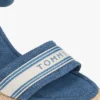 Espadrillas de cuña de denim con logotipo de cinta Espadrillas de cuña de denim con logotipo de cinta