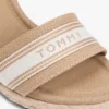 Espadrillas de cuña de denim con logotipo de cinta