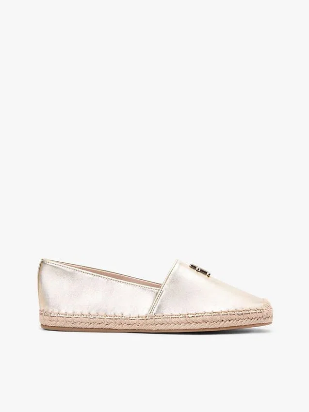 Espadrillas de cuero metalizado con TH Monogram Espadrillas de cuero metalizado con TH Monogram