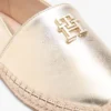 Espadrillas de cuero metalizado con TH Monogram Espadrillas de cuero metalizado con TH Monogram