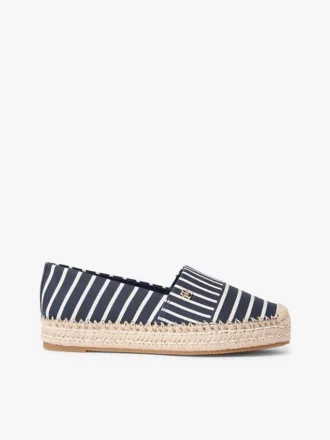 Espadrillas de plataforma de lona a rayas