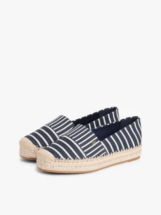 Espadrillas de plataforma de lona a rayas