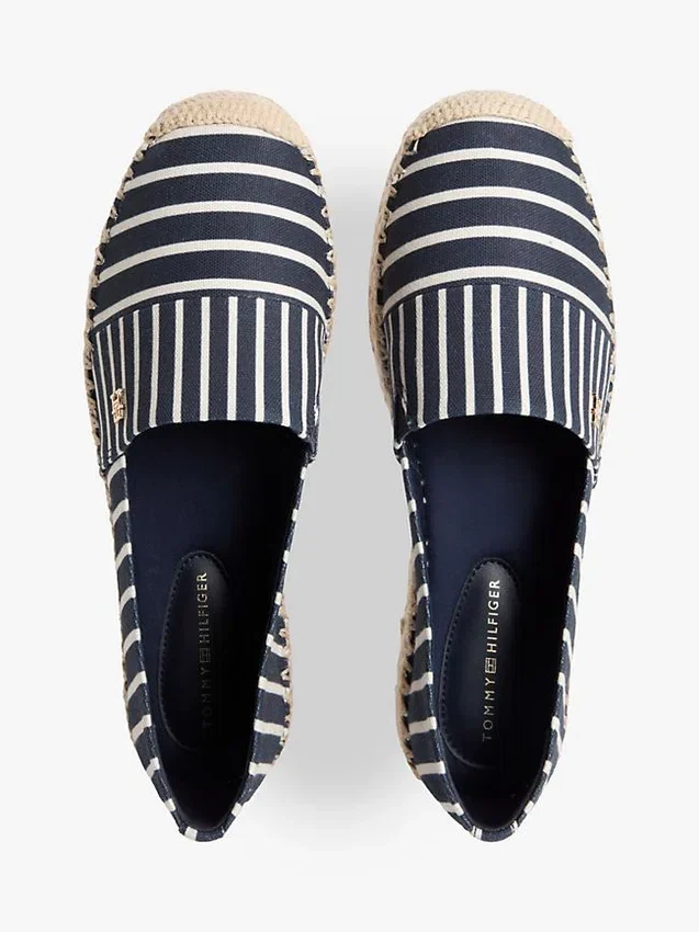Espadrillas de plataforma de lona a rayas Espadrillas de plataforma de lona a rayas