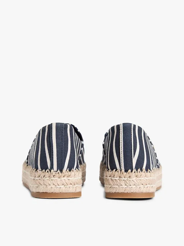 Espadrillas de plataforma de lona a rayas Espadrillas de plataforma de lona a rayas