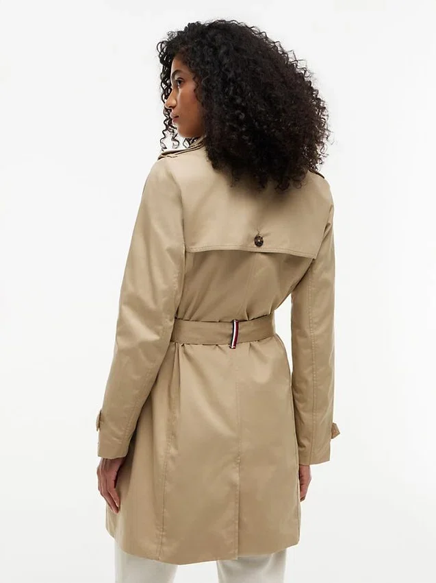 Gabardina cruzada con cinturón Gabardina cruzada con cinturón