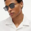 Gafas de sol con montura cuadrada metálica