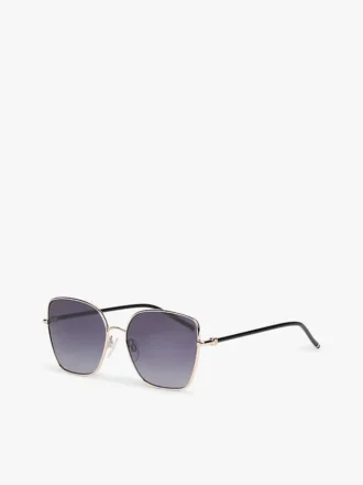 Gafas de sol con montura de mariposa metálica