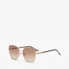 Gafas de sol con montura de mariposa metálica Gafas de sol con montura de mariposa metálica