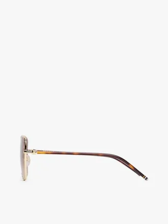 Gafas de sol con montura de mariposa metálica